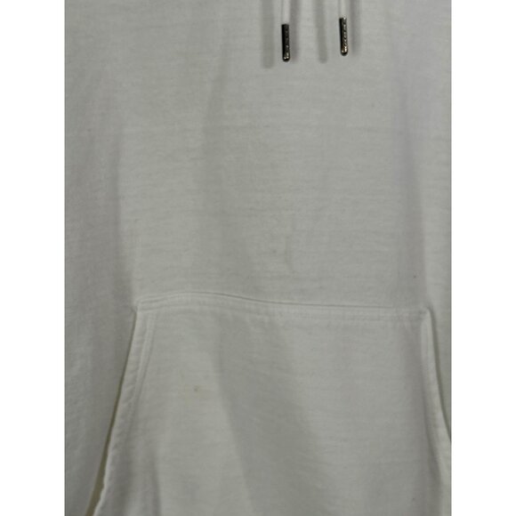 Champion White Hoodie Sweatshirt With Drawstring & Kangaroo Pocket Size Large - Picture 3 of 7